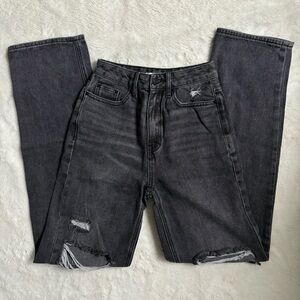 Pacsun 24W 90s boyfriend high rise washed black jeans
